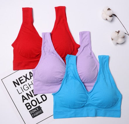 3-Pack Seamless Push-Up Bras: Wire-Free Comfort & Lift