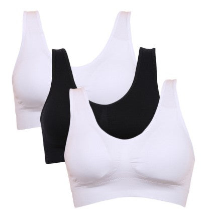 3-Pack Seamless Push-Up Bras: Wire-Free Comfort & Lift