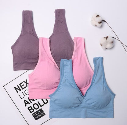 3-Pack Seamless Push-Up Bras: Wire-Free Comfort & Lift