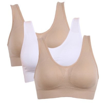 3-Pack Seamless Push-Up Bras: Wire-Free Comfort & Lift